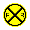 railroad crossing sign